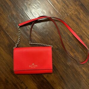 Red kate spade crossbody bag